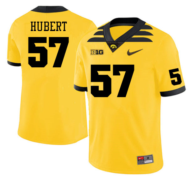 Men #57 Will Hubert Iowa Hawkeyes College Football Alternate Jerseys Sale-Gold